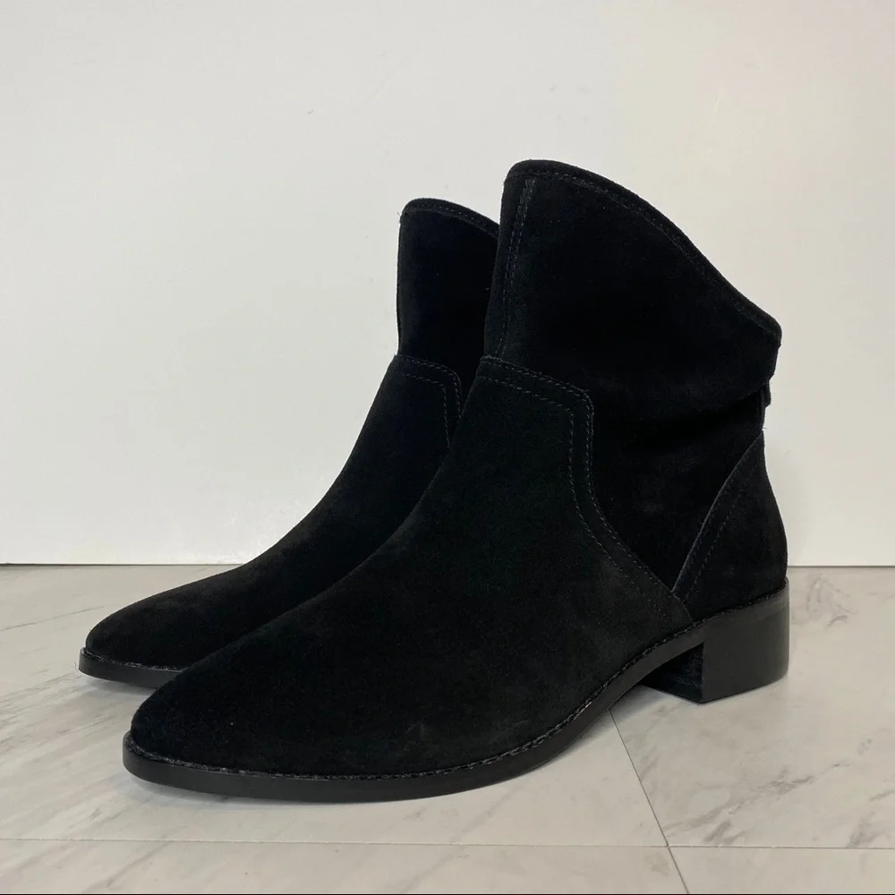 New! Lucky Brand Lollin Black Suede Bootie 7.5M
